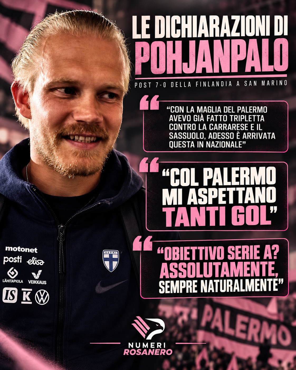 Pohjanpalo: «Col Palermo mi aspettano tanti gol»
